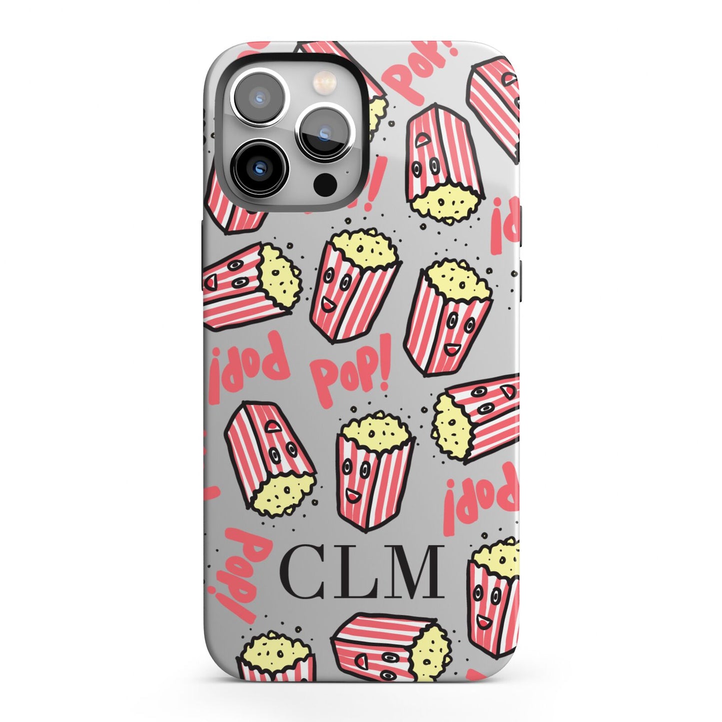 Personalised Popcorn Initials iPhone 13 Pro Max Full Wrap 3D Tough Case