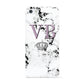 Personalised Princess Crown Initials Marble Apple iPhone 5 Case