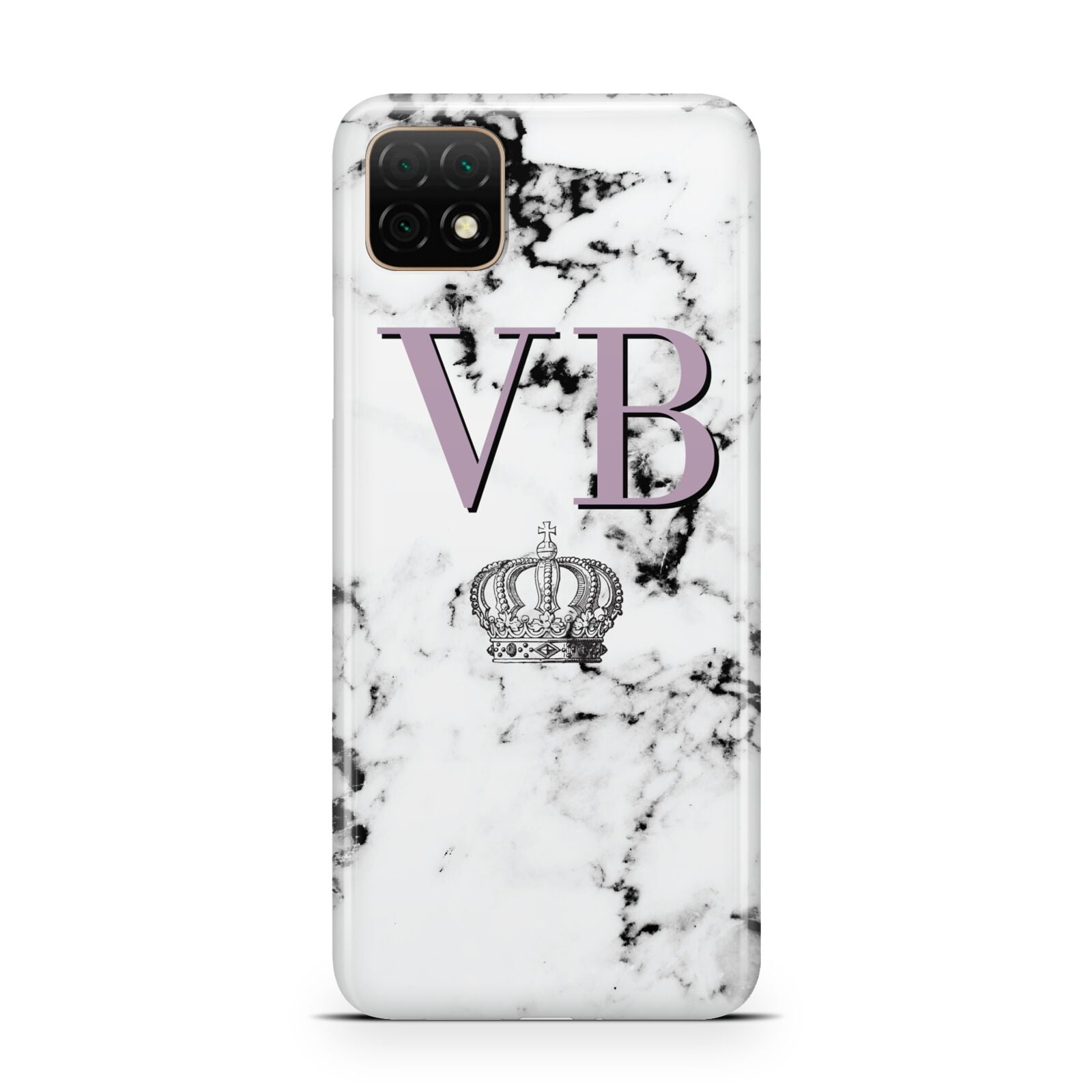 Personalised Princess Crown Initials Marble Huawei Enjoy 20 Phone Case