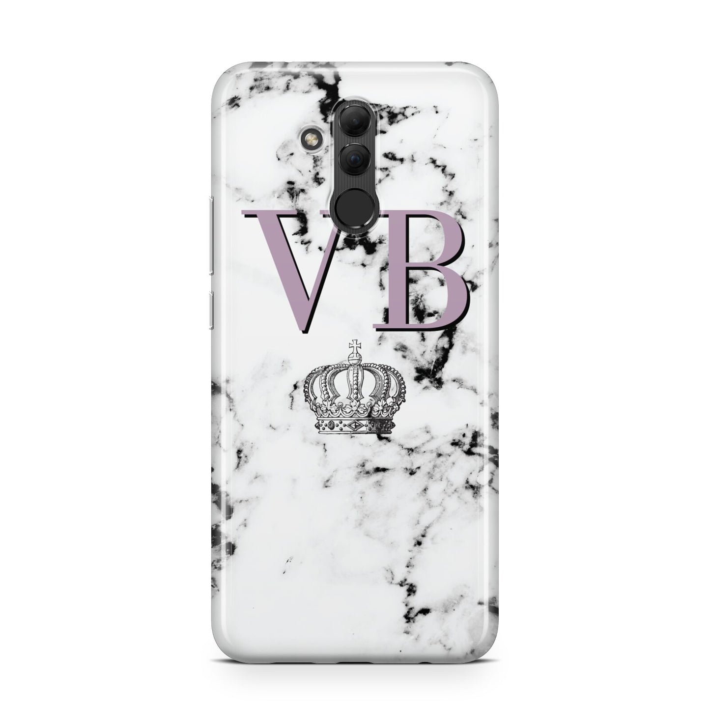 Personalised Princess Crown Initials Marble Huawei Mate 20 Lite
