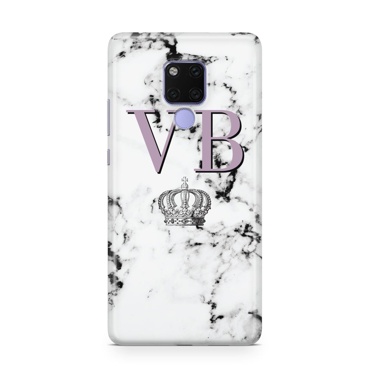 Personalised Princess Crown Initials Marble Huawei Mate 20X Phone Case