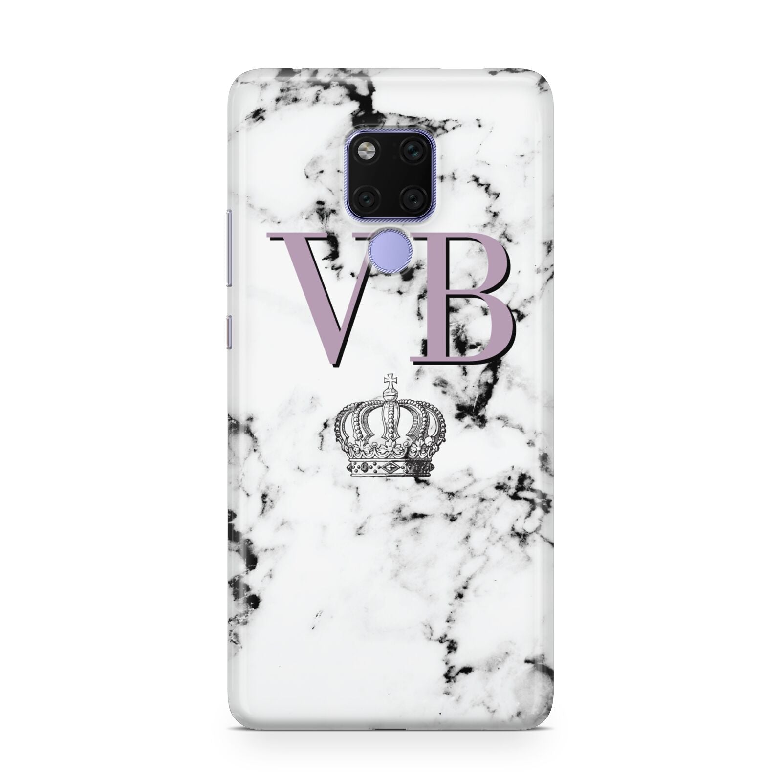 Personalised Princess Crown Initials Marble Huawei Mate 20X Phone Case