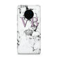 Personalised Princess Crown Initials Marble Huawei Mate 30