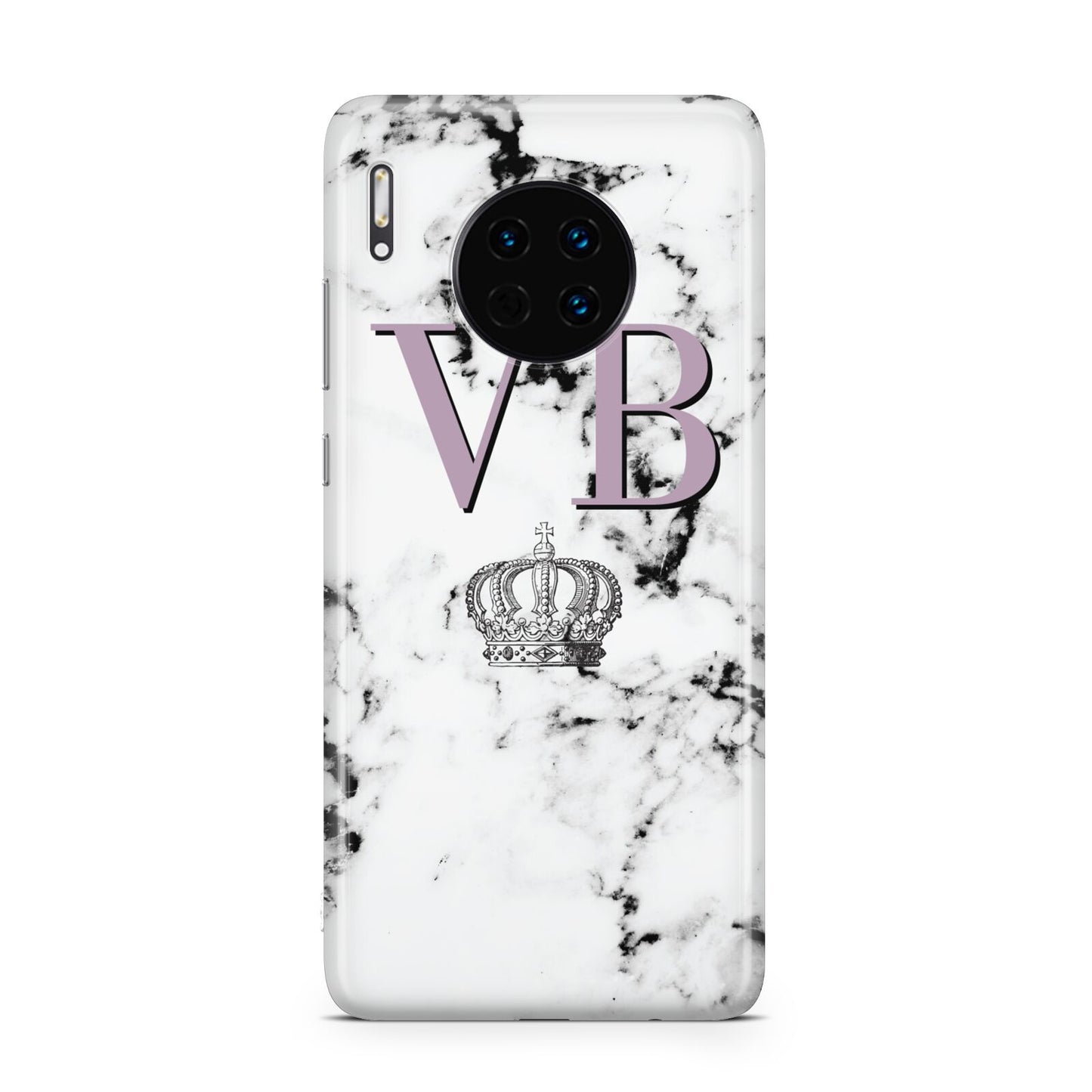 Personalised Princess Crown Initials Marble Huawei Mate 30