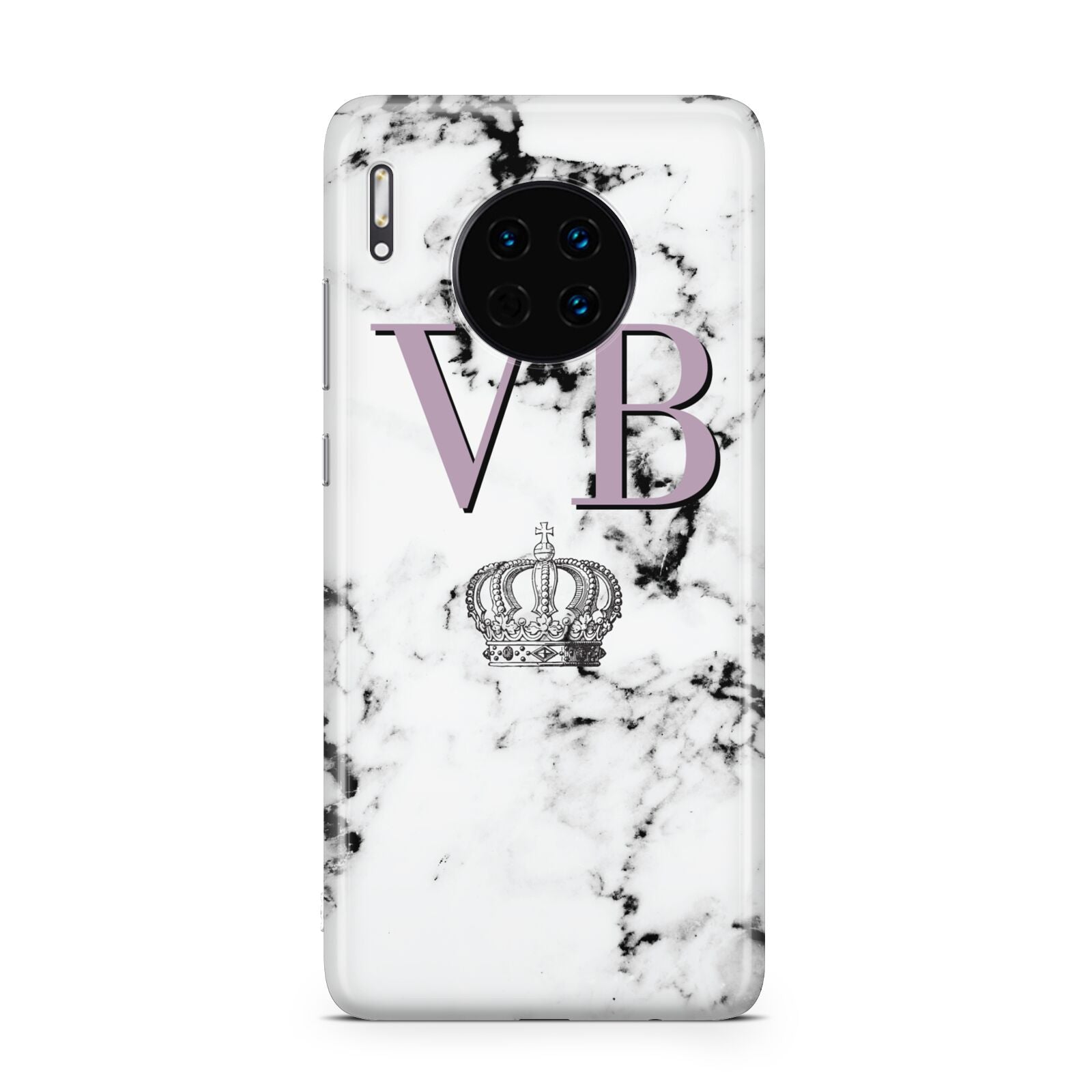 Personalised Princess Crown Initials Marble Huawei Mate 30