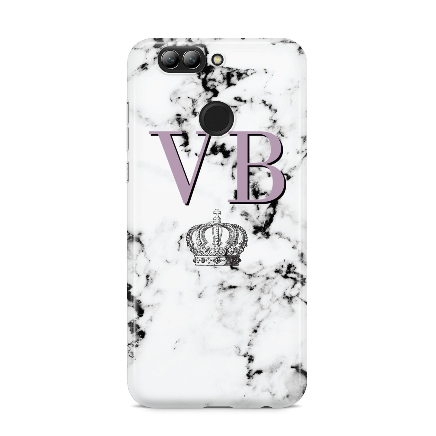Personalised Princess Crown Initials Marble Huawei Nova 2s Phone Case