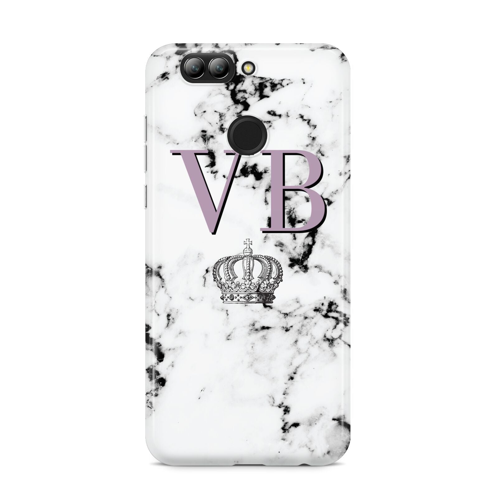 Personalised Princess Crown Initials Marble Huawei Nova 2s Phone Case