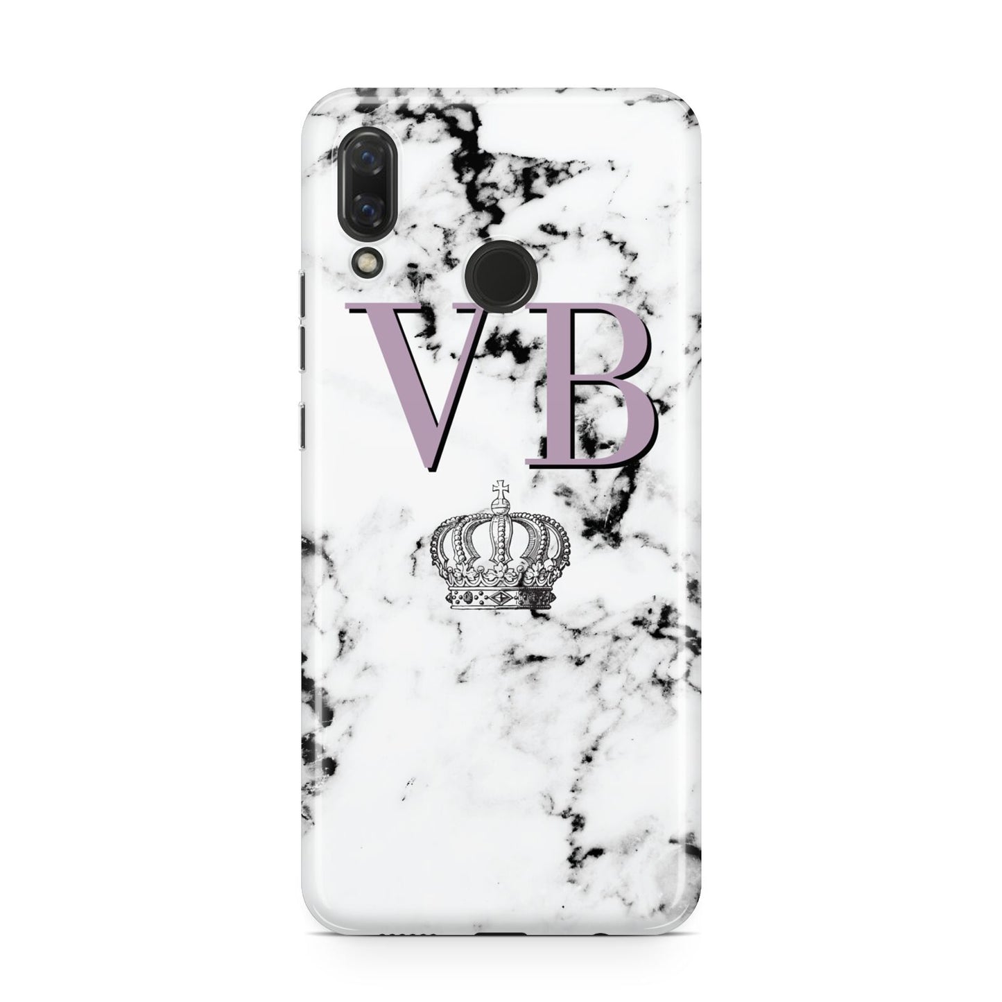 Personalised Princess Crown Initials Marble Huawei Nova 3 Phone Case