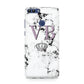 Personalised Princess Crown Initials Marble Huawei P Smart Case