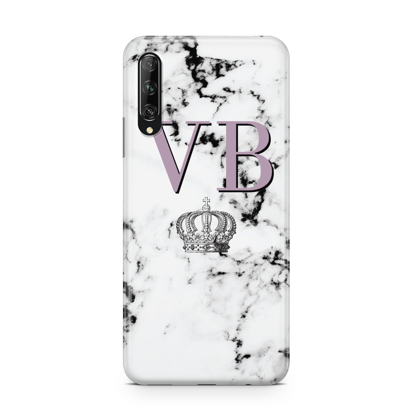 Personalised Princess Crown Initials Marble Huawei P Smart Pro 2019
