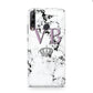 Personalised Princess Crown Initials Marble Huawei P40 Lite E Phone Case