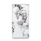 Personalised Princess Crown Initials Marble Huawei P9 Case