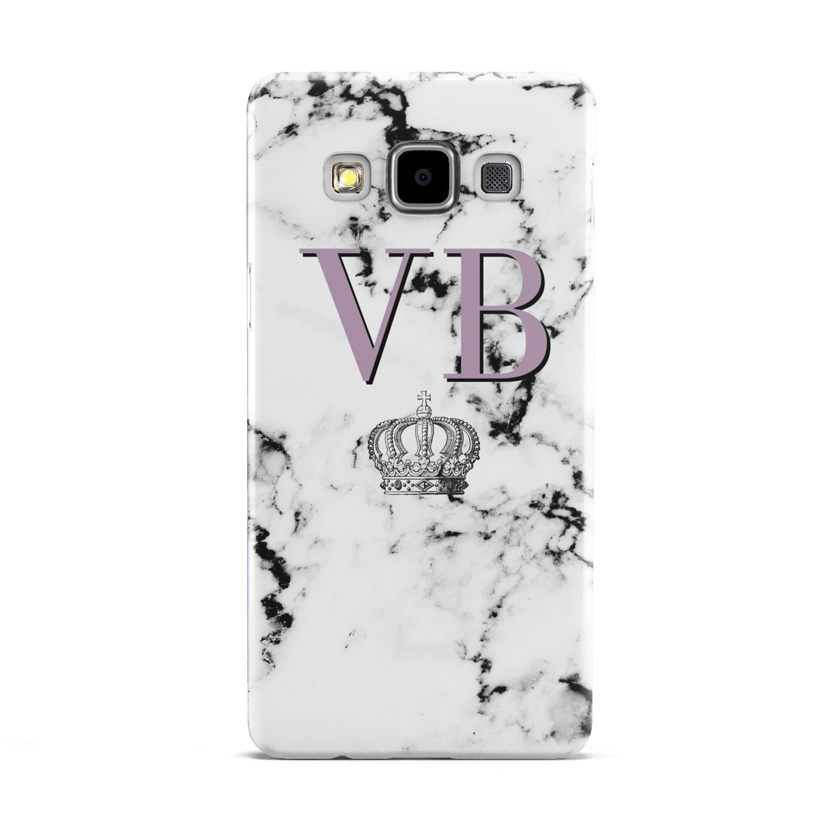 Personalised Princess Crown Initials Marble Samsung Galaxy A5 Case