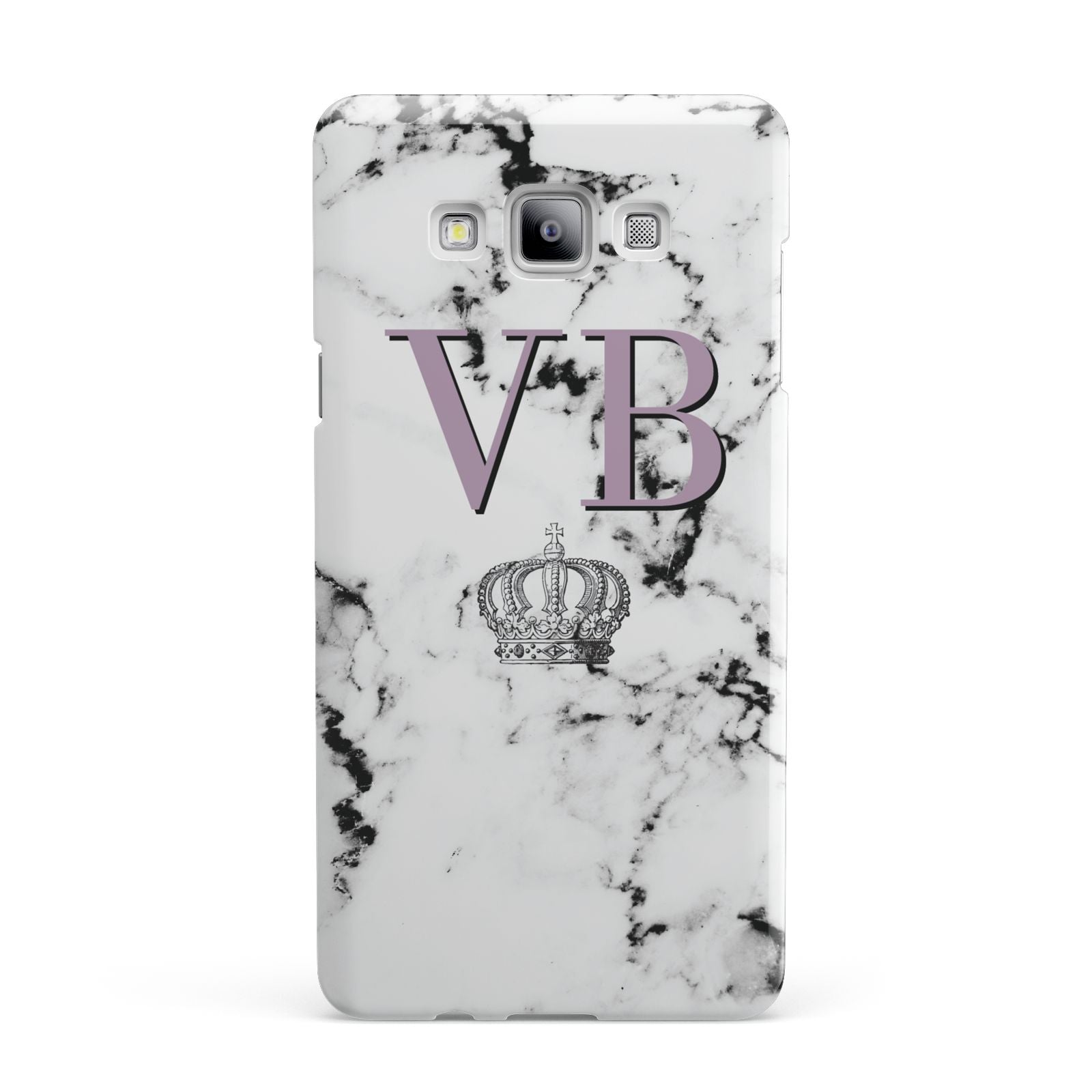 Personalised Princess Crown Initials Marble Samsung Galaxy A7 2015 Case