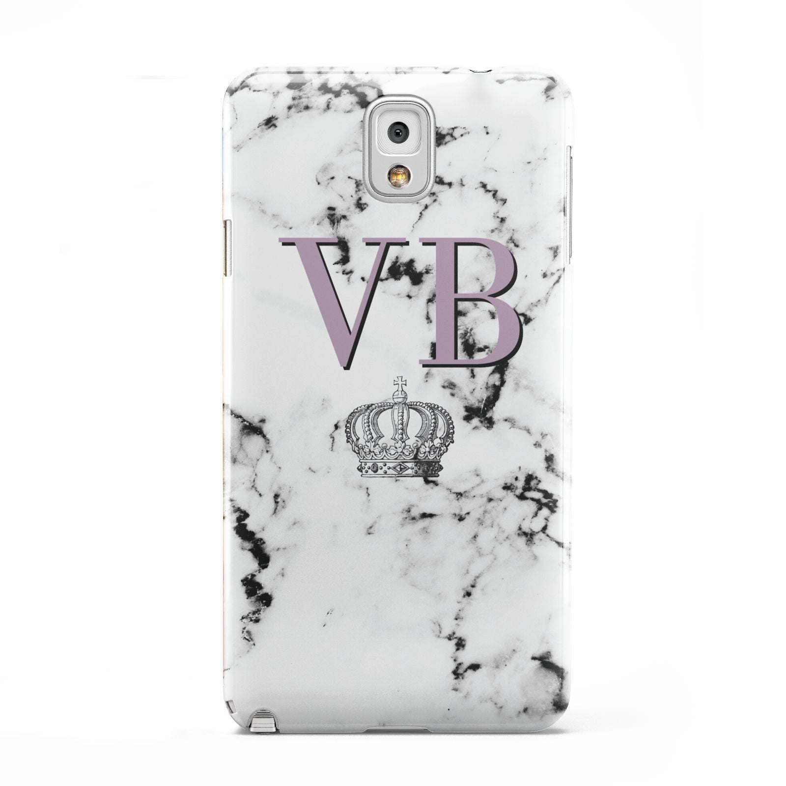 Personalised Princess Crown Initials Marble Samsung Galaxy Note 3 Case