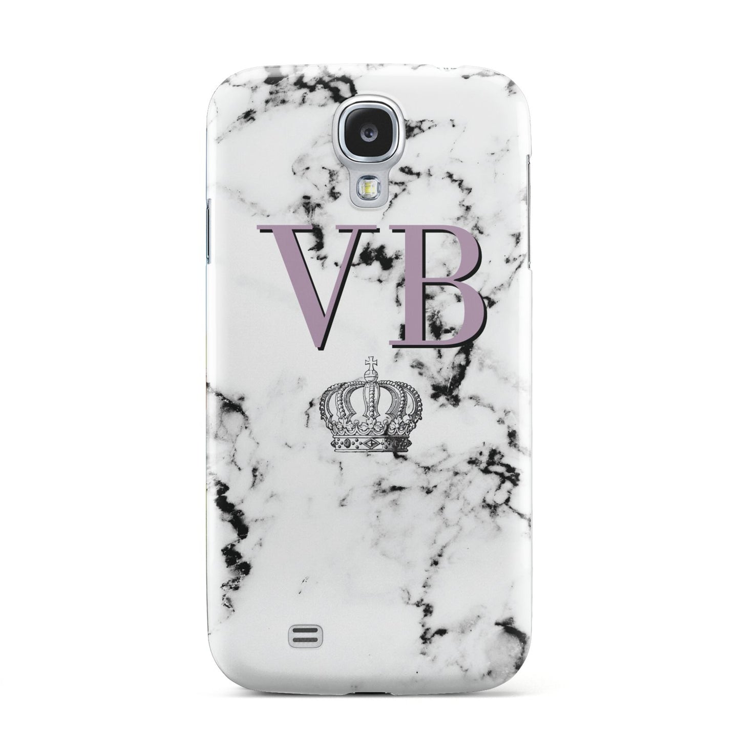 Personalised Princess Crown Initials Marble Samsung Galaxy S4 Case