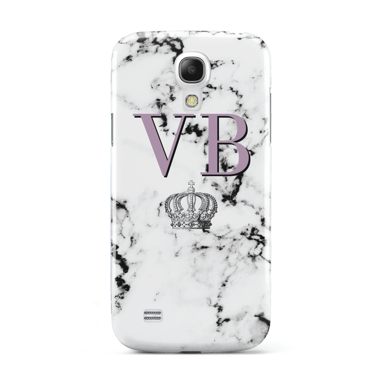 Personalised Princess Crown Initials Marble Samsung Galaxy S4 Mini Case