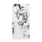 Personalised Princess Crown Initials Marble iPhone 6 Plus 3D Snap Case on Gold Phone