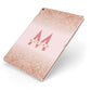 Personalised Printed Glitter Name Initials Apple iPad Case on Rose Gold iPad Side View