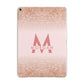 Personalised Printed Glitter Name Initials Apple iPad Gold Case