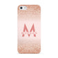 Personalised Printed Glitter Name Initials Apple iPhone 5 Case