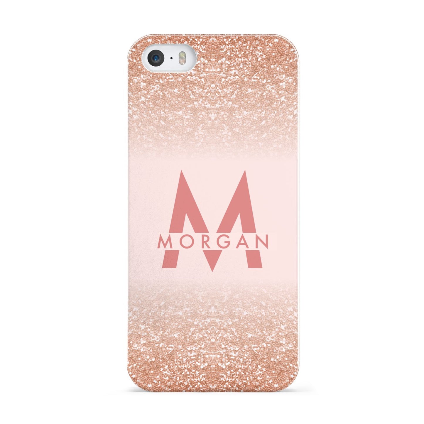 Personalised Printed Glitter Name Initials Apple iPhone 5 Case