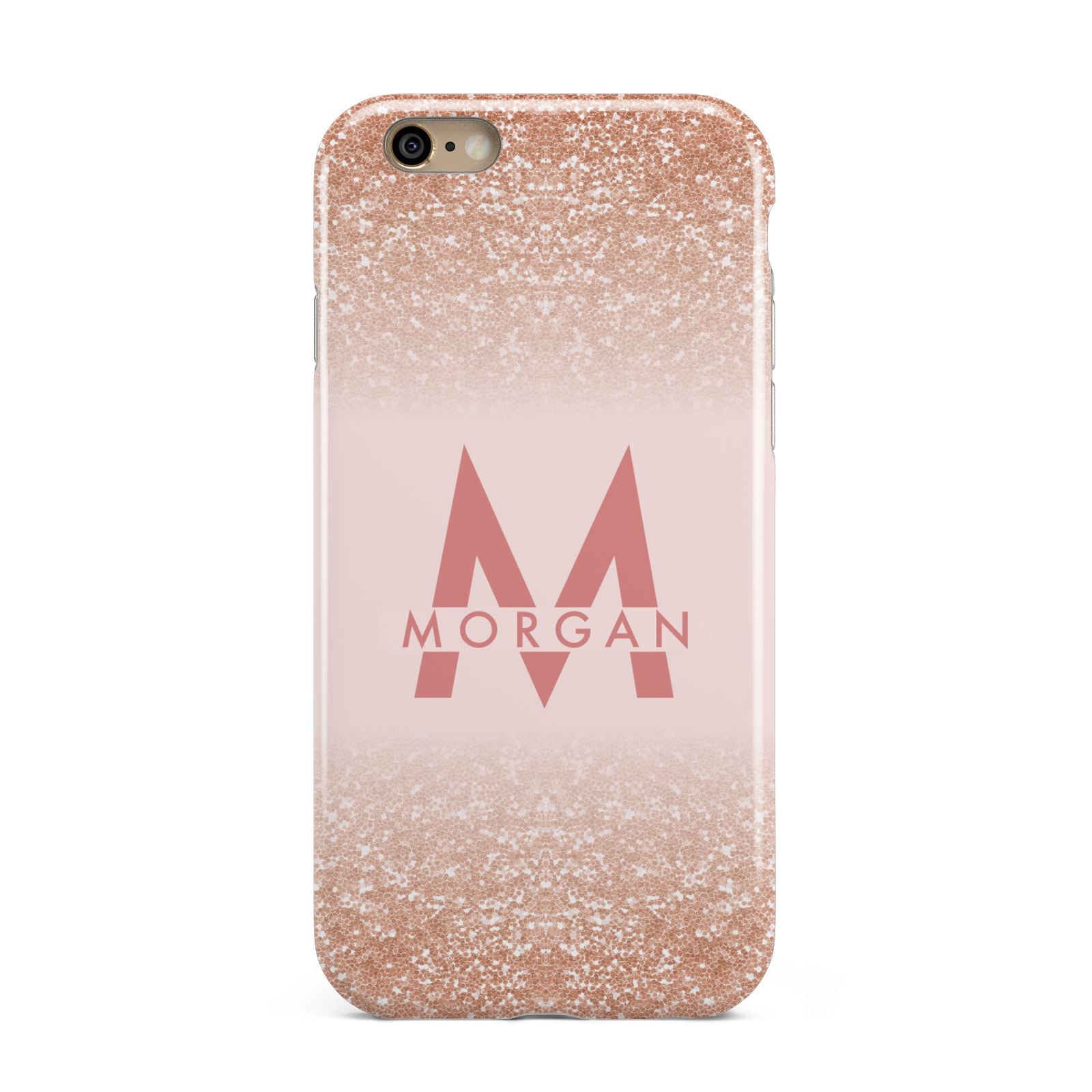 Personalised Printed Glitter Name Initials Apple iPhone 6 3D Tough Case