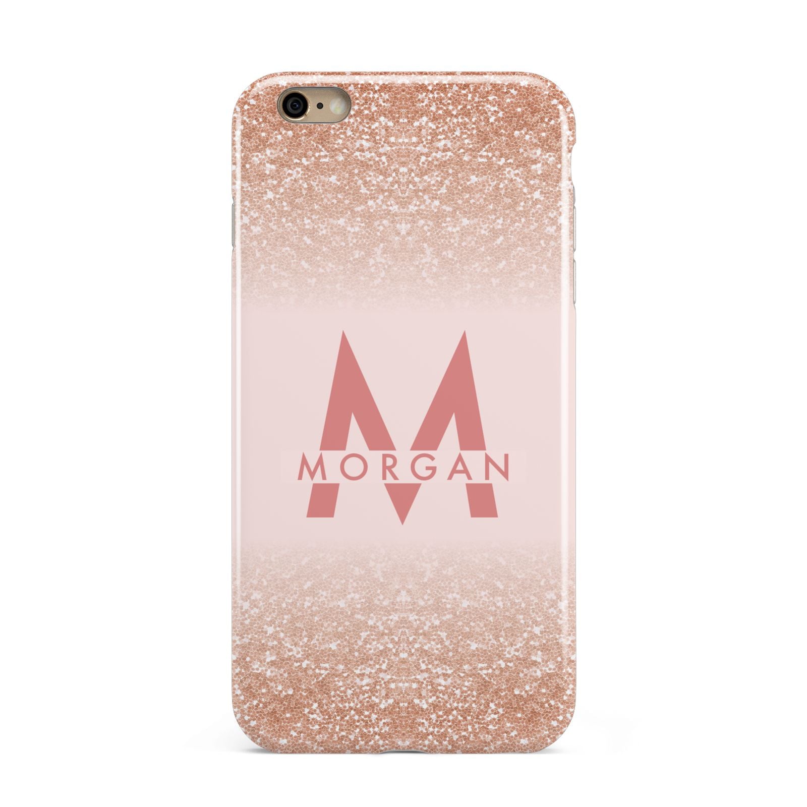Personalised Printed Glitter Name Initials Apple iPhone 6 Plus 3D Tough Case
