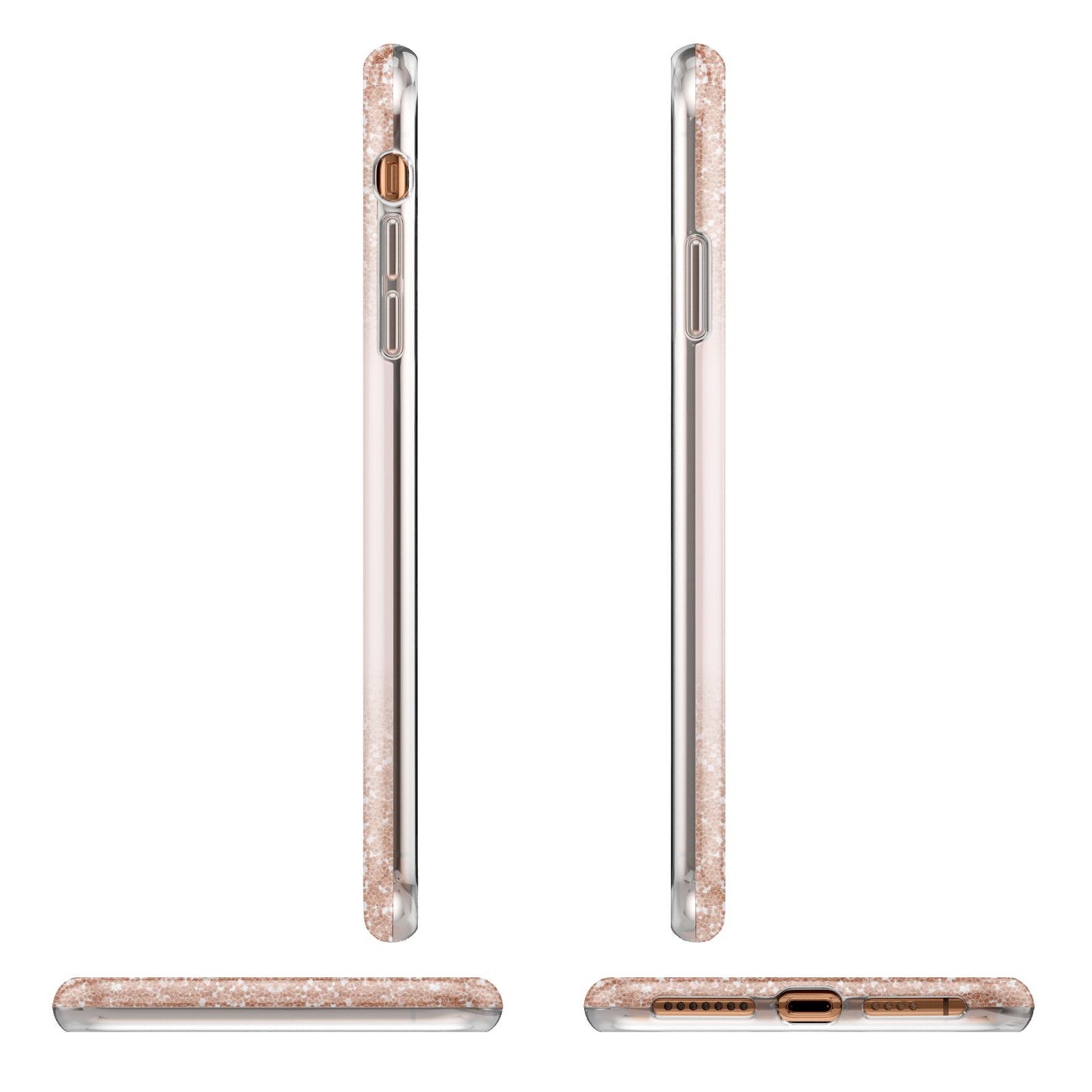 Personalised Printed Glitter Name Initials Apple iPhone XS Max 3D Wrap Tough Case Alternative Image Angles