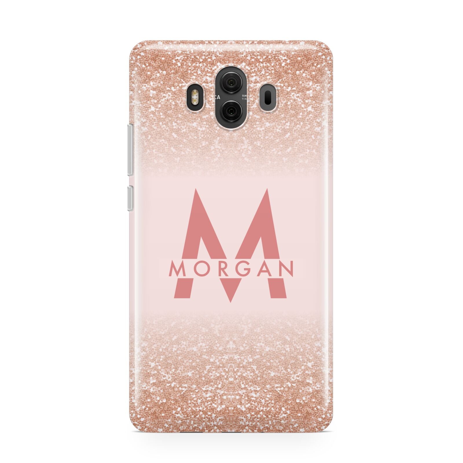 Personalised Printed Glitter Name Initials Huawei Mate 10 Protective Phone Case