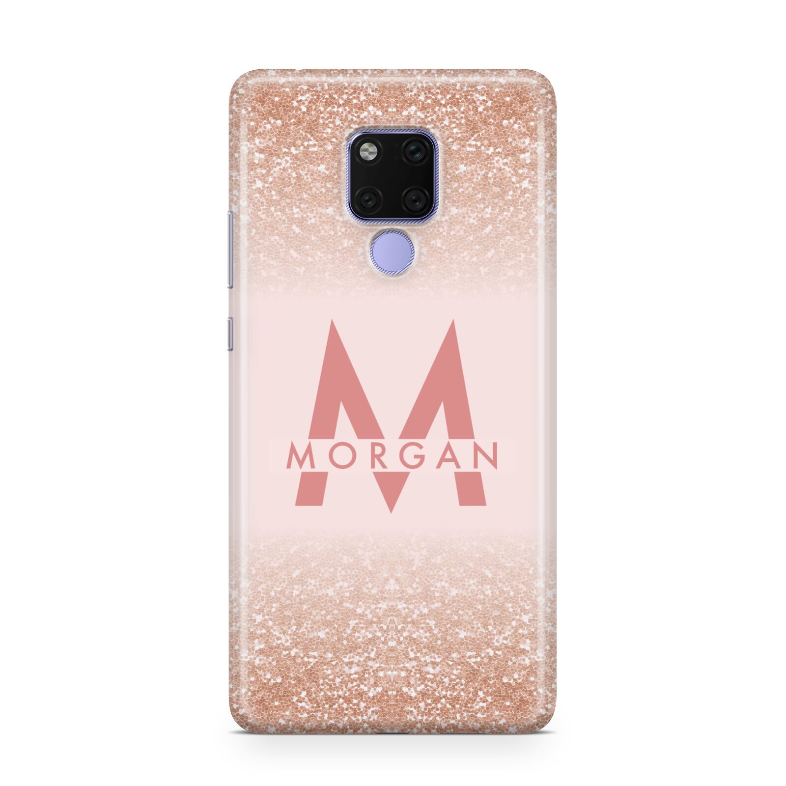 Personalised Printed Glitter Name Initials Huawei Mate 20X Phone Case