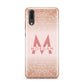 Personalised Printed Glitter Name Initials Huawei P20 Phone Case