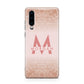 Personalised Printed Glitter Name Initials Huawei P30 Phone Case