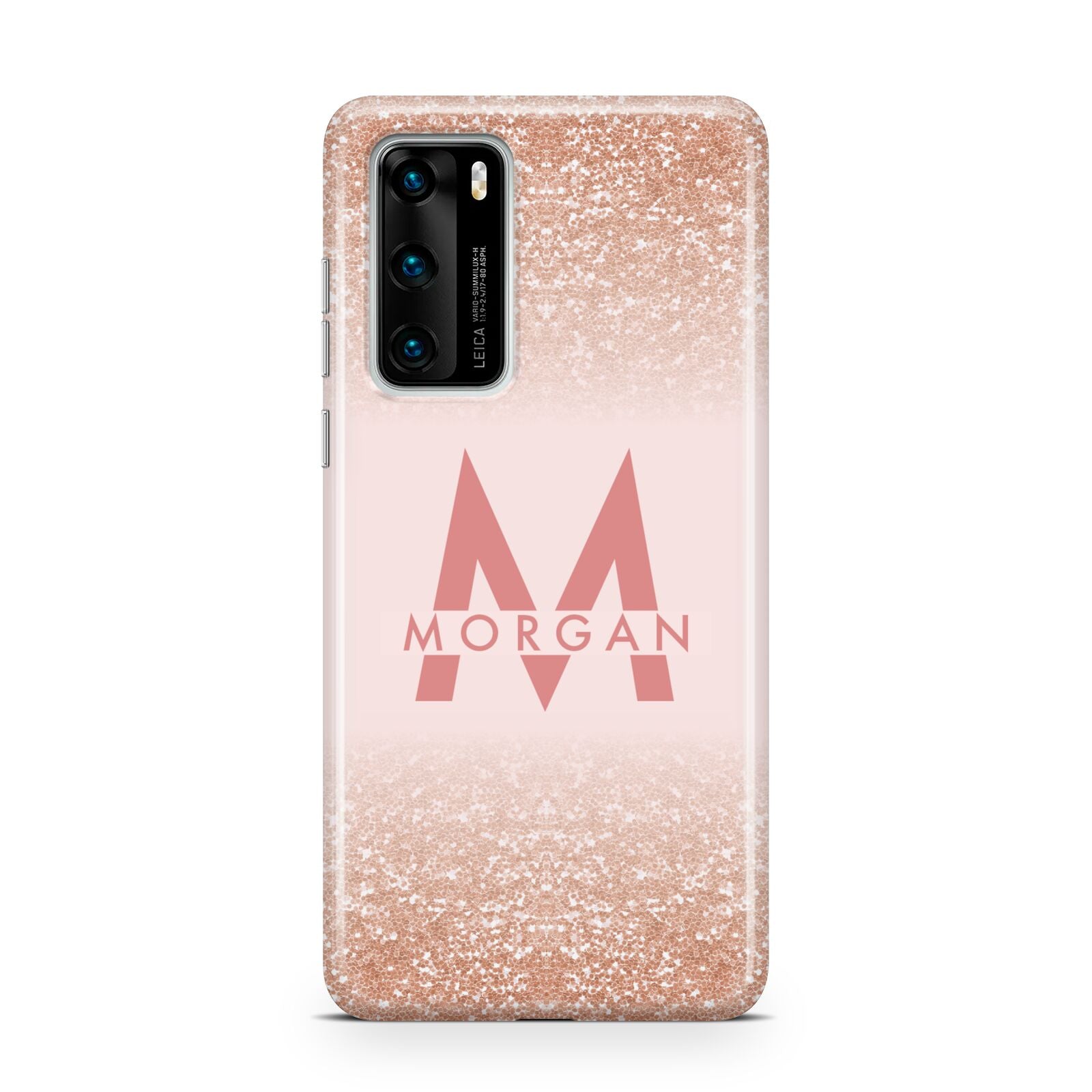 Personalised Printed Glitter Name Initials Huawei P40 Phone Case