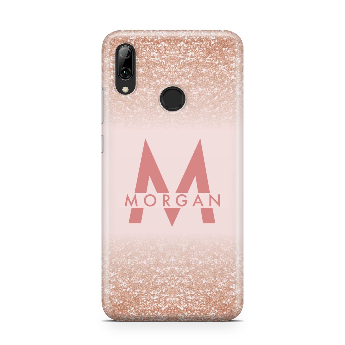 Personalised Printed Glitter Name Initials Huawei Y7 2019