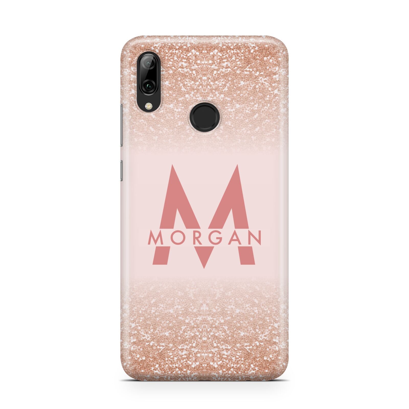 Personalised Printed Glitter Name Initials Huawei Y7 2019