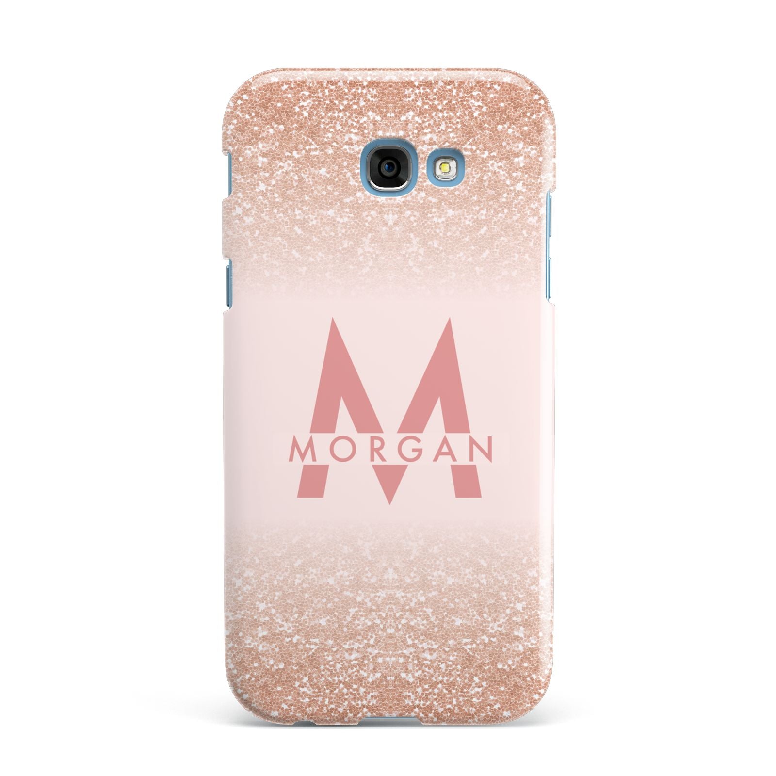 Personalised Printed Glitter Name Initials Samsung Galaxy A7 2017 Case