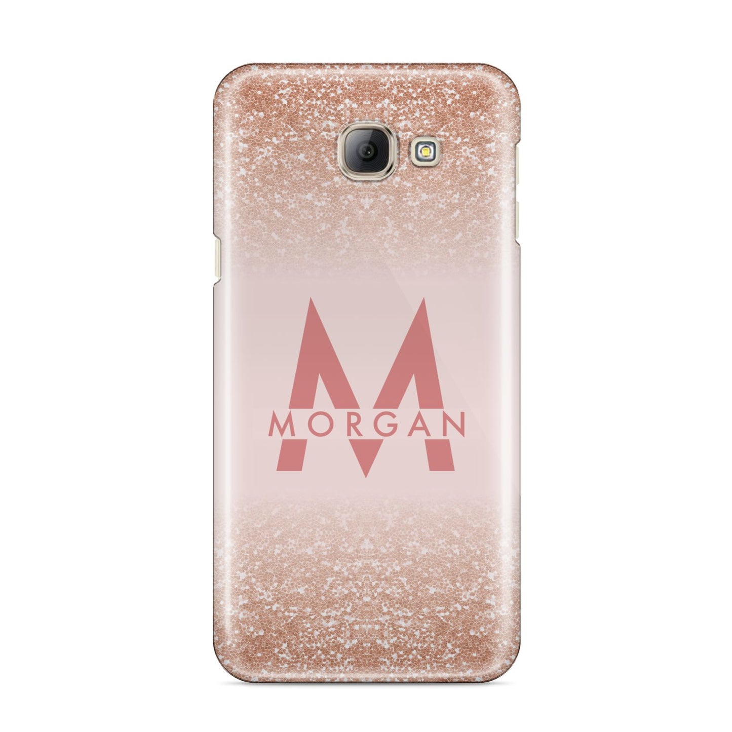 Personalised Printed Glitter Name Initials Samsung Galaxy A8 2016 Case