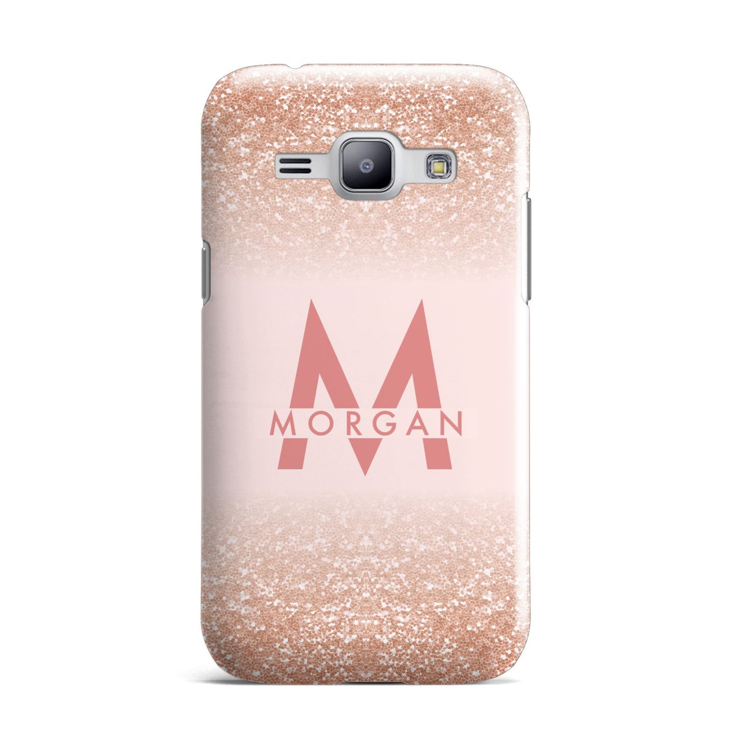 Personalised Printed Glitter Name Initials Samsung Galaxy J1 2015 Case