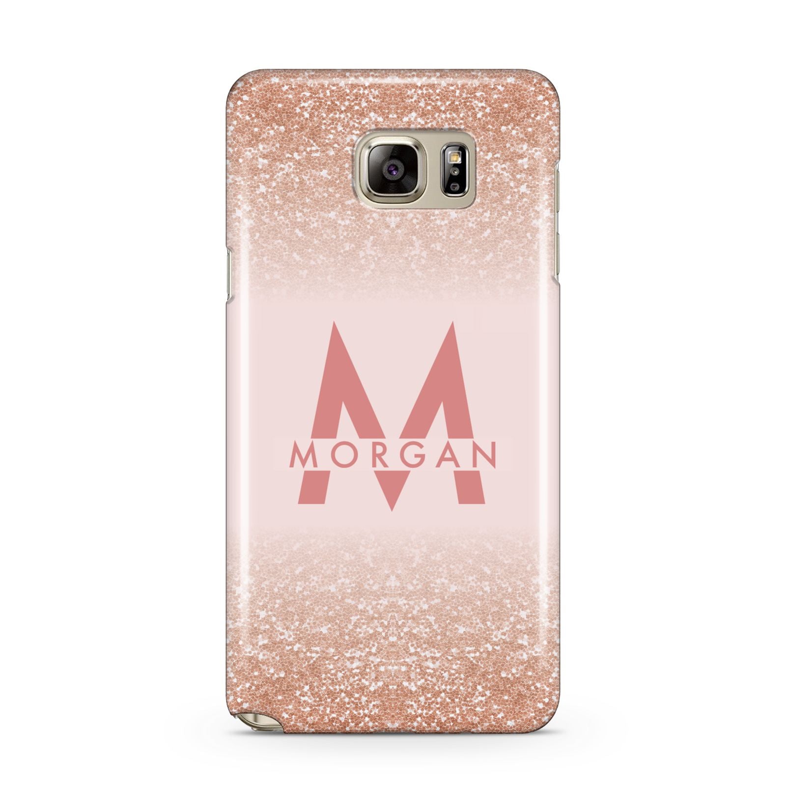 Personalised Printed Glitter Name Initials Samsung Galaxy Note 5 Case