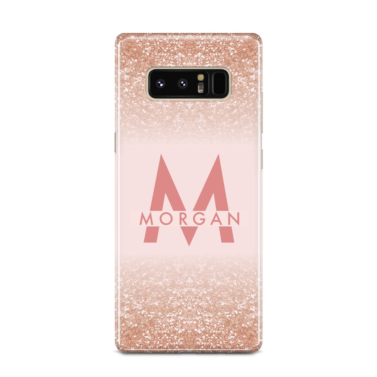 Personalised Printed Glitter Name Initials Samsung Galaxy Note 8 Case