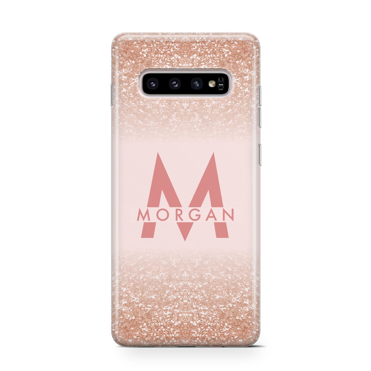 Personalised Printed Glitter Name Initials Samsung Galaxy S10 Case