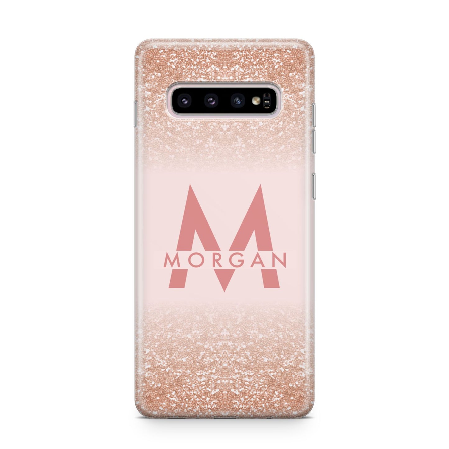 Personalised Printed Glitter Name Initials Samsung Galaxy S10 Plus Case