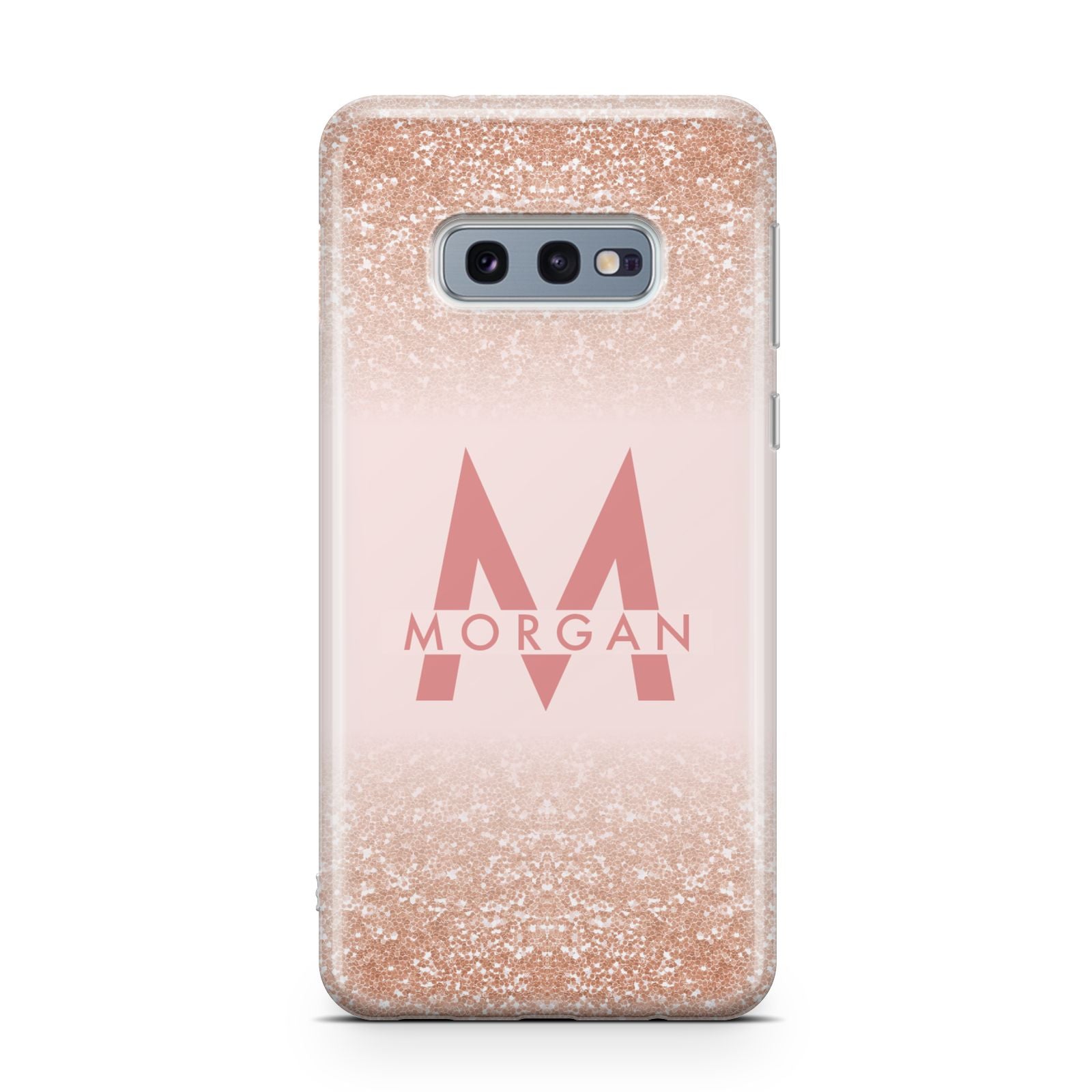 Personalised Printed Glitter Name Initials Samsung Galaxy S10E Case