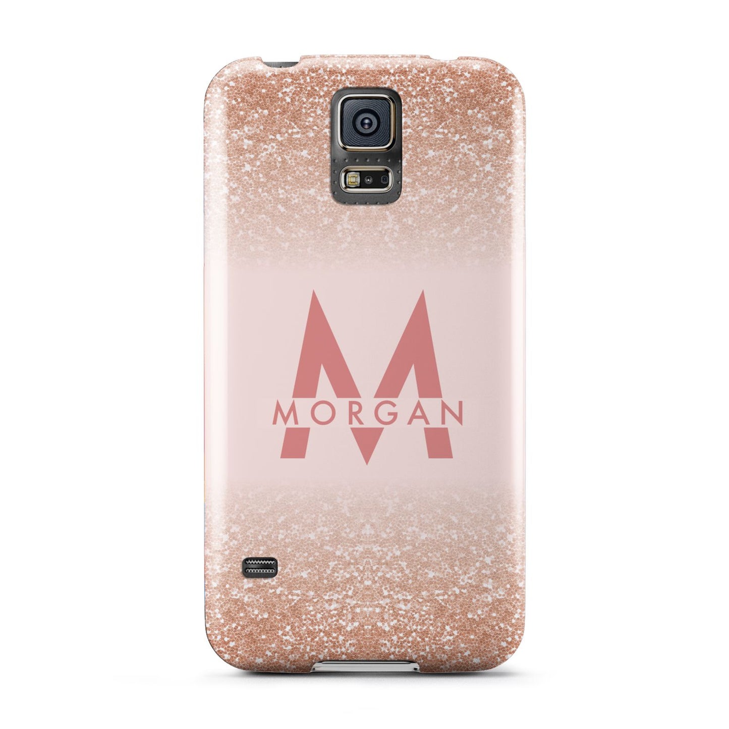 Personalised Printed Glitter Name Initials Samsung Galaxy S5 Case