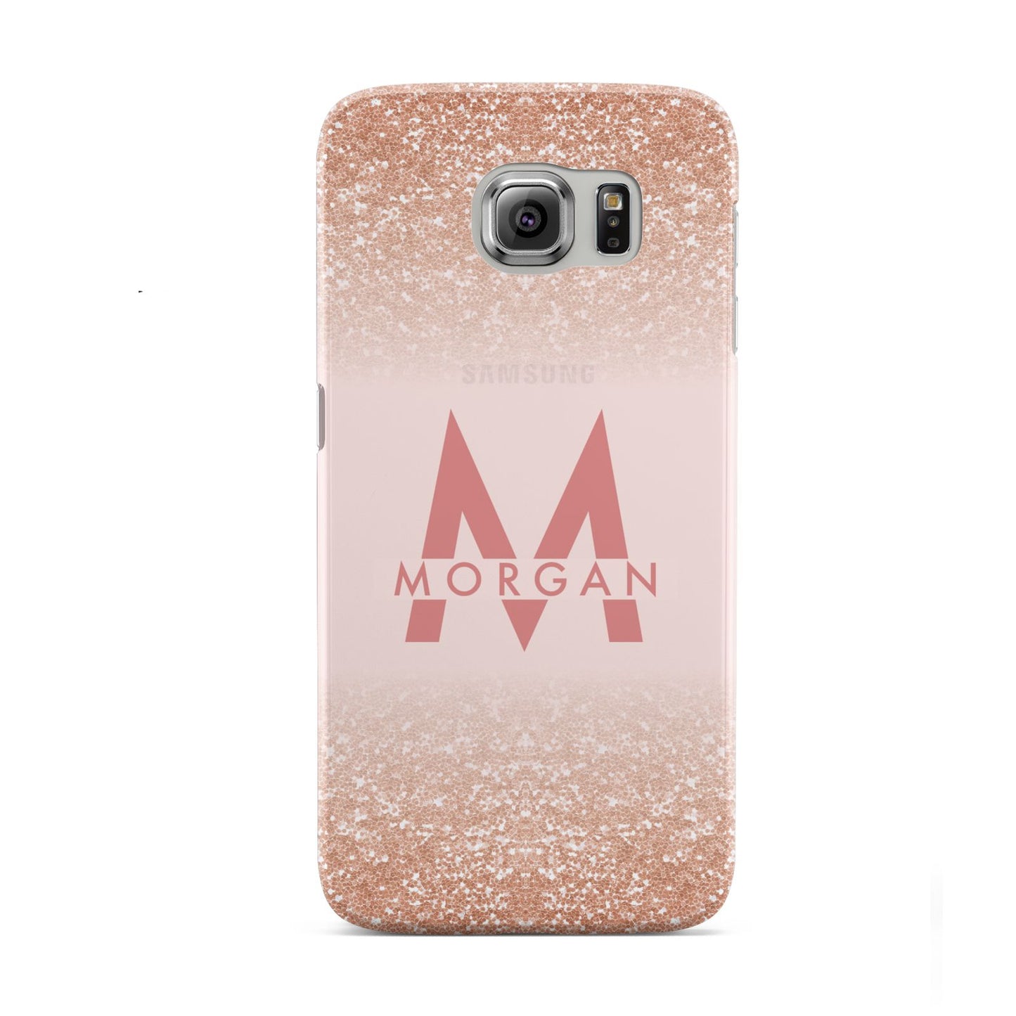 Personalised Printed Glitter Name Initials Samsung Galaxy S6 Case