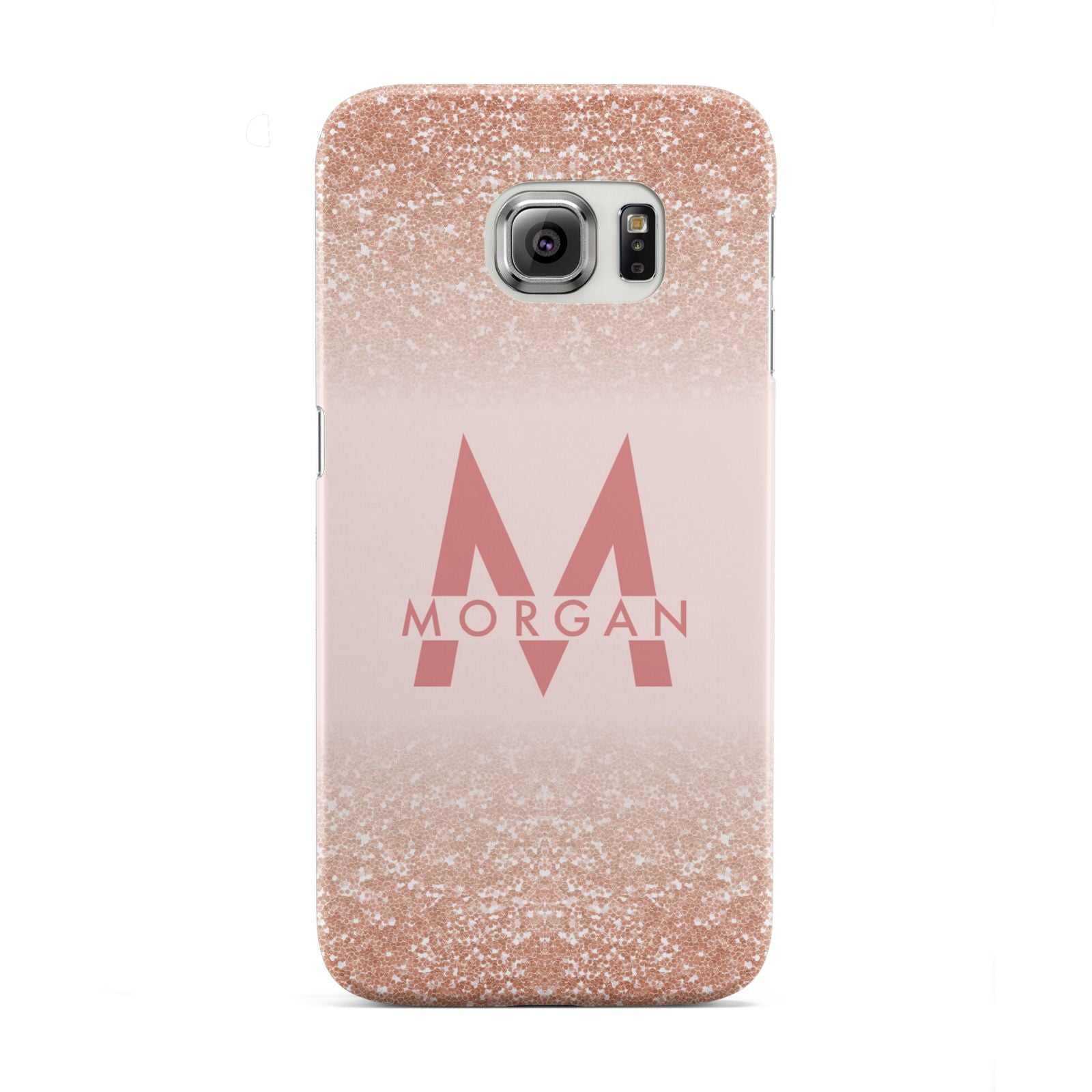 Personalised Printed Glitter Name Initials Samsung Galaxy S6 Edge Case