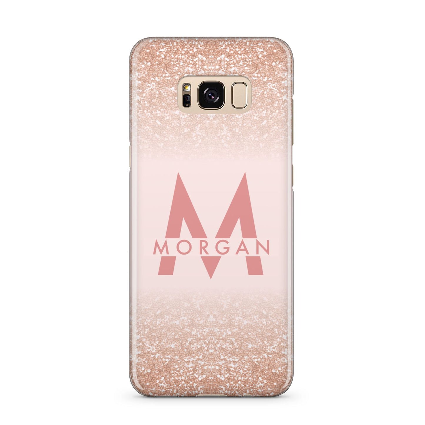 Personalised Printed Glitter Name Initials Samsung Galaxy S8 Plus Case