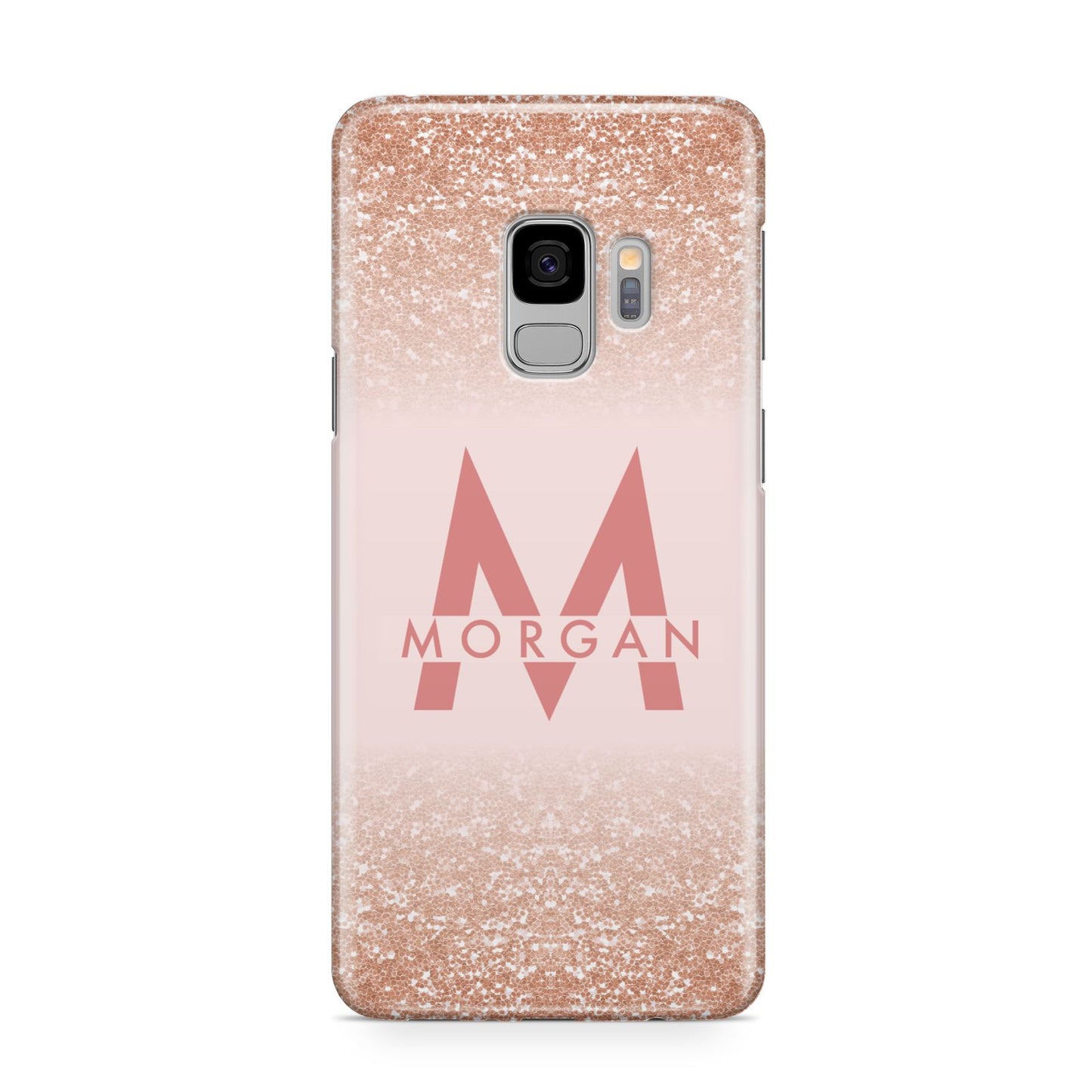 Personalised Printed Glitter Name Initials Samsung Galaxy S9 Case