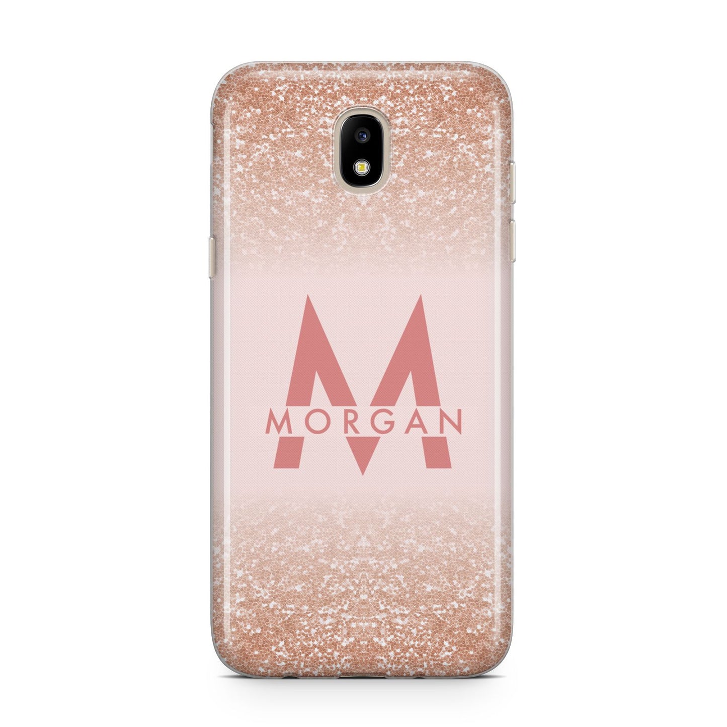 Personalised Printed Glitter Name Initials Samsung J5 2017 Case